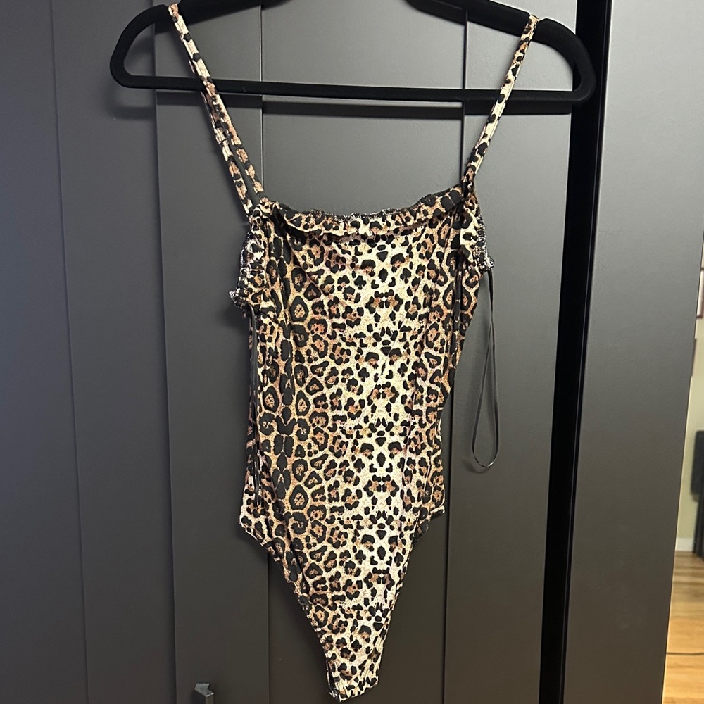 Kittenish Leopard Print Bodysuit